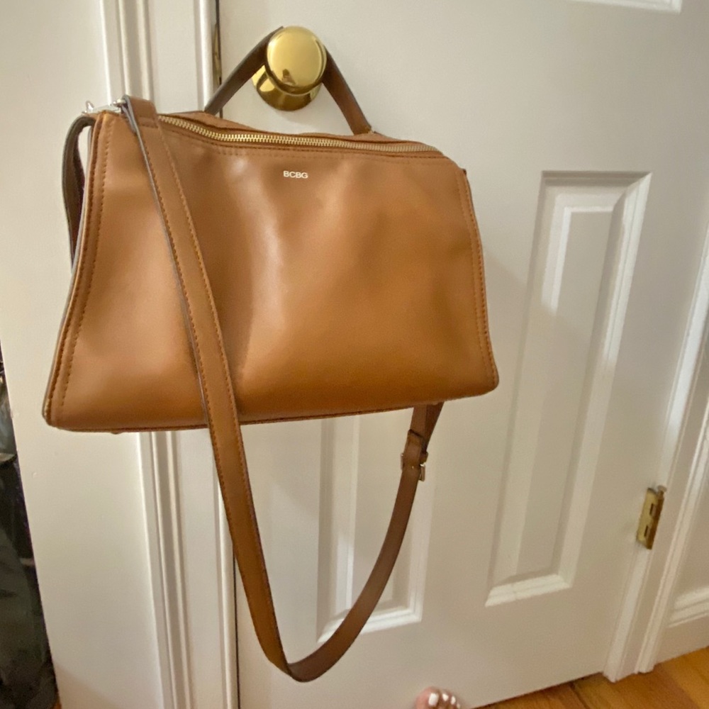 BCBG Caramel cross body bag with handle